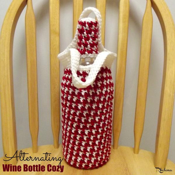 Alternating Wine Bottle Cozy ~ FREE Crochet Pattern