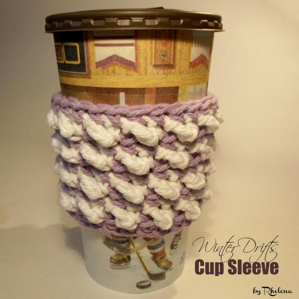Winter Drifts Cup Sleeve ~ FREE Crochet Pattern