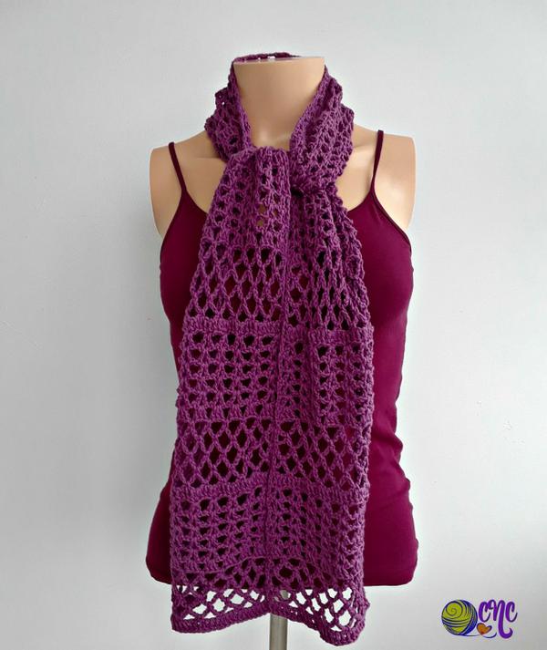 Summer Crochet Lace Scarf ~ FREE Crochet Pattern