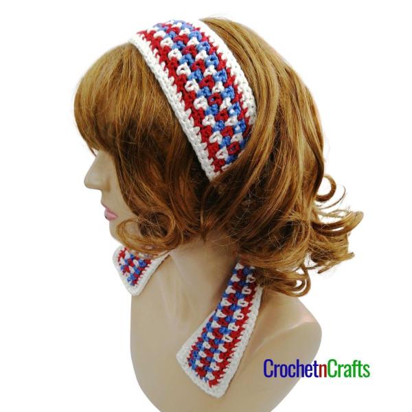 Striped Crochet Headband Pattern