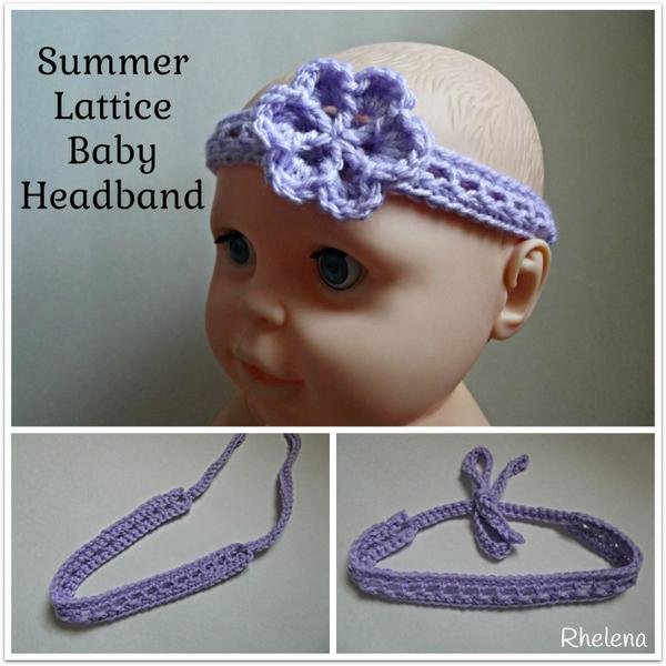 Summer Lattice Baby Headband ~ FREE Crochet Pattern