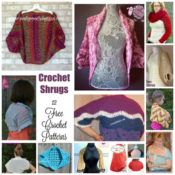 Crochet Shrugs - 12 FREE Crochet Patterns