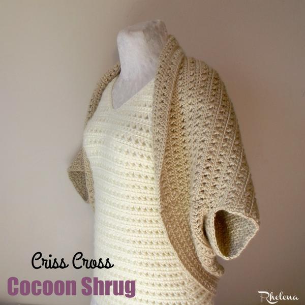 Criss-Cross Cocoon Shrug ~ FREE Crochet Pattern