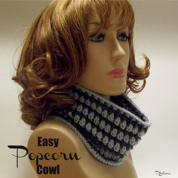 Easy Popcorn Cowl ~ FREE Crochet Pattern
