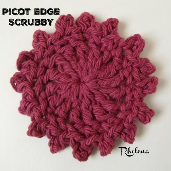 Picot Edge Scrubby ~ FREE Crochet Pattern