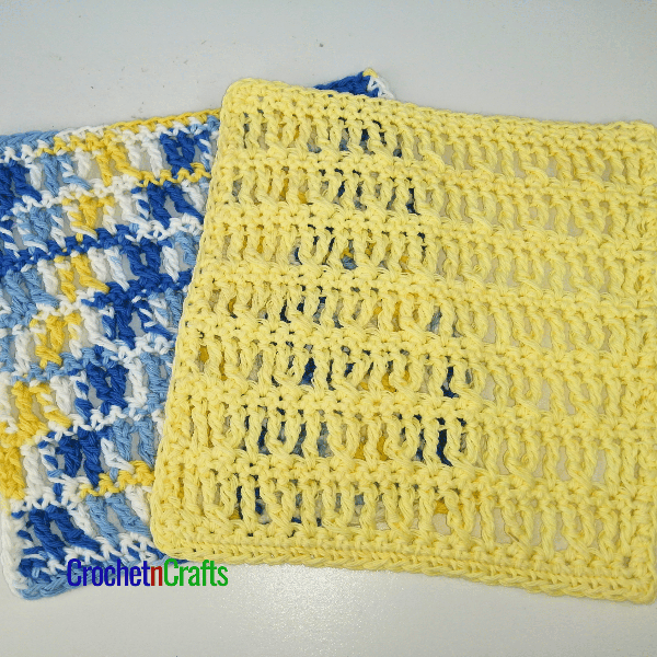 Springwater - Cross Stitch Crochet Dishcloth