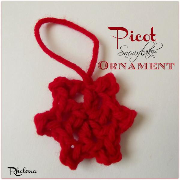 Picot Snowflake Ornament ~ FREE Crochet Pattern
