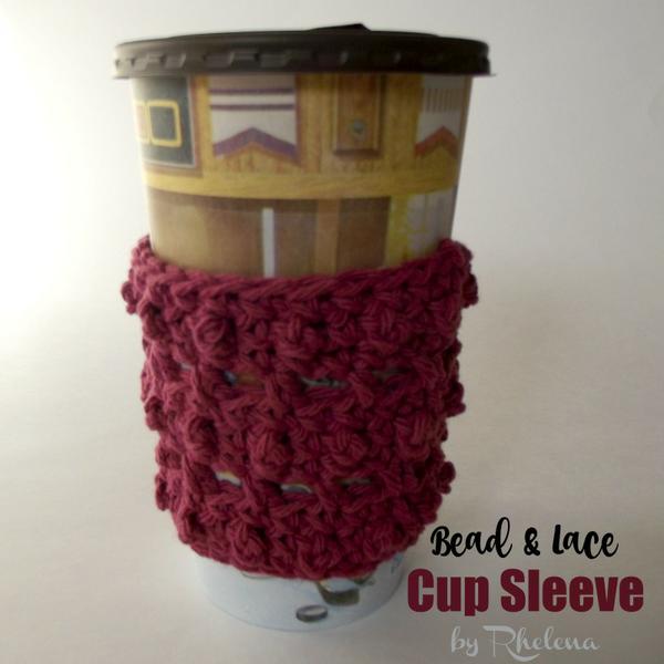 Bead and Lace Cup Sleeve ~ FREE Crochet Pattern
