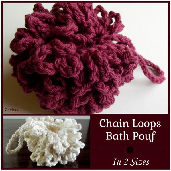 Chain Loops Bath Pouf ~ FREE Crochet Pattern