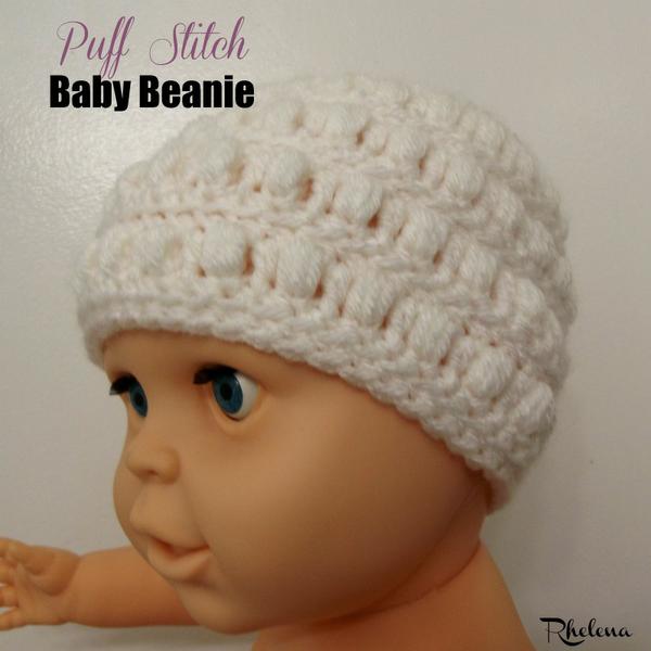 Puff Stitch Baby Beanie ~ FREE Crochet Pattern