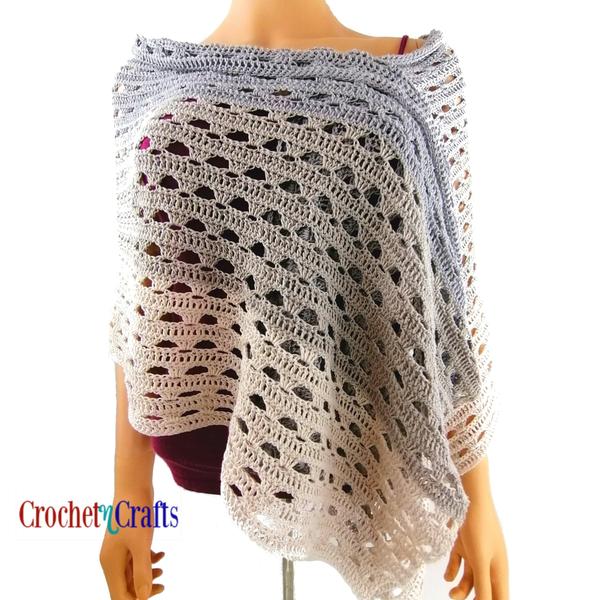 Simple Lace Crochet Summer Wrap