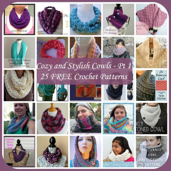 Cozy & Stylish Cowls - Part 1 - 25 FREE Crochet Patterns