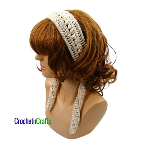 Slanted Cluster Crochet Headband Pattern
