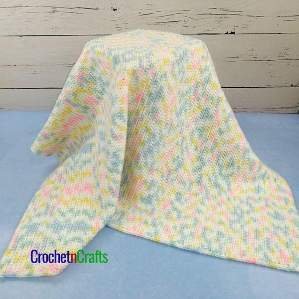 Front Loop Single Crochet Baby Blanket Pattern
