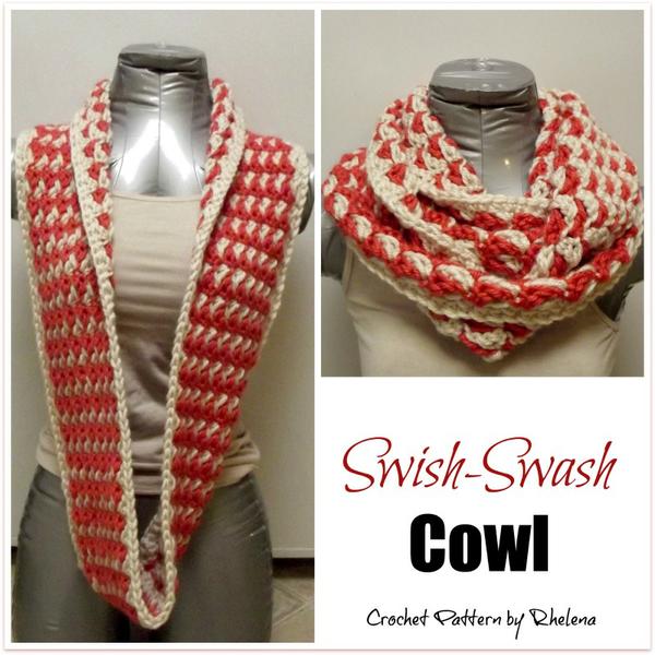 Swish-Swash Cowl ~ FREE Crochet Pattern