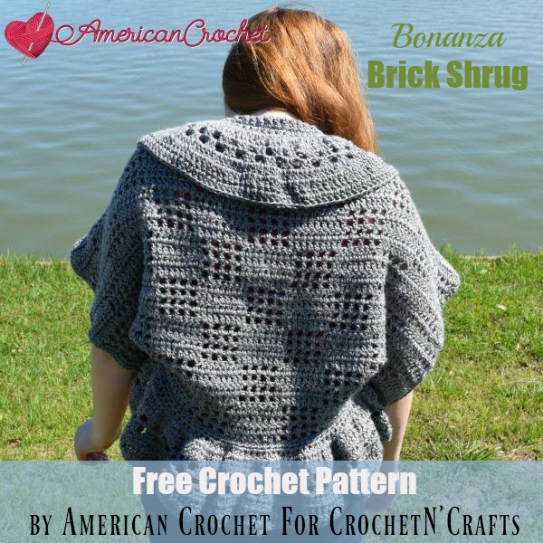 Bonanza Brick Shrug ~ FREE Crochet Pattern by American Crochet