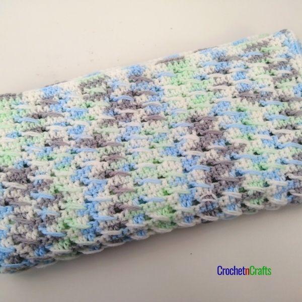 Cross-Over Long DC Crochet Baby Blanket
