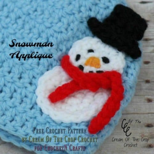 Snowman Applique Pattern by Cream Of The Crop Crochet