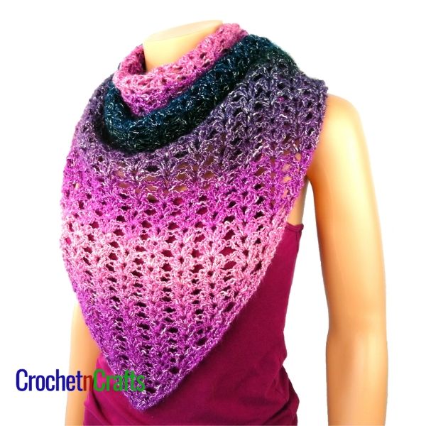 Double V-Stitch Crochet Shawl - FREE Crochet Pattern