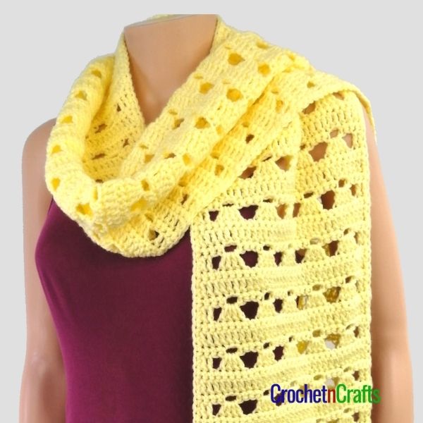 Simple Lace Crochet Scarf Pattern
