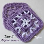 Easy 5" Afghan Square ~ FREE Crochet Pattern