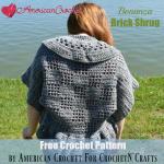 Bonanza Brick Shrug ~ FREE Crochet Pattern by American Crochet