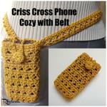 Criss Cross Phone Cozy with Belt ~ FREE Crochet Pattern