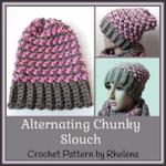 Alternating Chunky Slouch ~ FREE Crochet Pattern