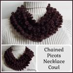 Chained Picots Necklace Cowl ~ FREE Crochet Pattern