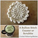 A Bullion Stitch Coaster ~ FREE Crochet Pattern