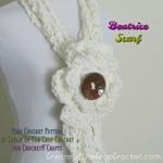 Beatrice Scarf ~ FREE Crochet Pattern by Cream Of The Crop Crochet for CrochetN'Crafts