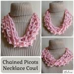 Chained Picots Necklace Cowl ~ FREE Crochet Pattern