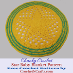 Chunky Crochet Star Baby Blanket Pattern