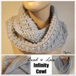 Bead and Lace Infinity Cowl ~ FREE Crochet Pattern
