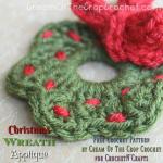 Christmas Wreath Ornament ~ FREE Crochet Pattern by Cream Of The Crop Crochet