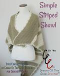 Simple Striped Wrap ~ FREE Crochet Pattern by Cream Of The Crop Crochet