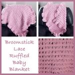 Broomstick Lace Baby Blanket ~ FREE Crochet Pattern