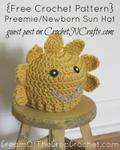 Preemie/Newborn Sun Hat by Cream Of The Crop Crochet