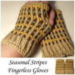 Seasonal Stripes Fingerless Gloves