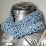 Slanted Puff Stitch Cowl ~ FREE Crochet Pattern