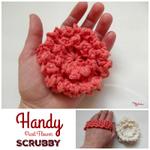 Handy Picot Flower Scrubby ~ FREE Crochet Pattern
