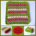 Summer Stripes Dishcloth ~ FREE Crochet Pattern