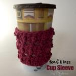 Bead and Lace Cup Sleeve ~ FREE Crochet Pattern
