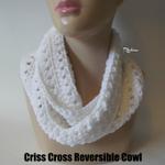 Criss Cross Reversible Cowl ~ FREE Crochet Pattern