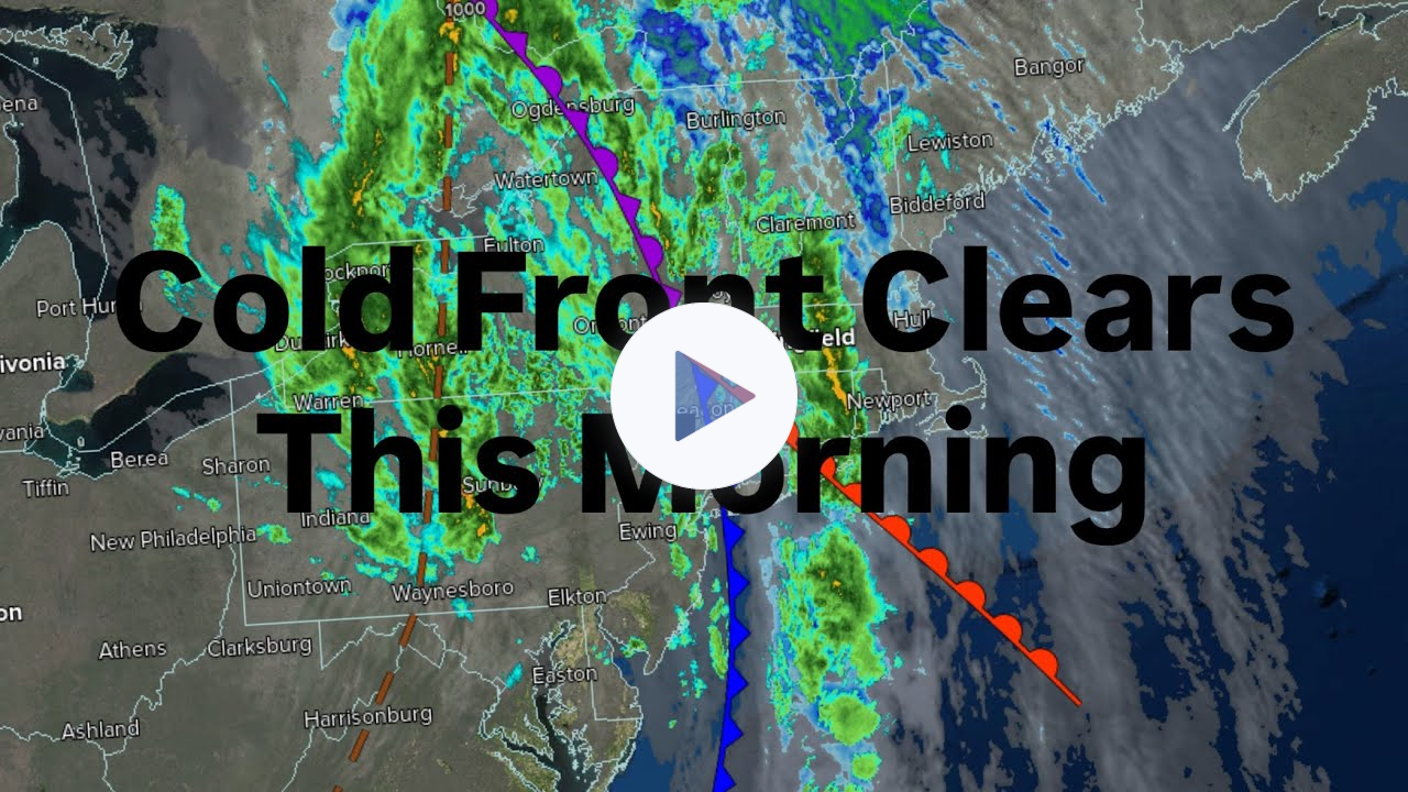 Cold Front Clears This Morning