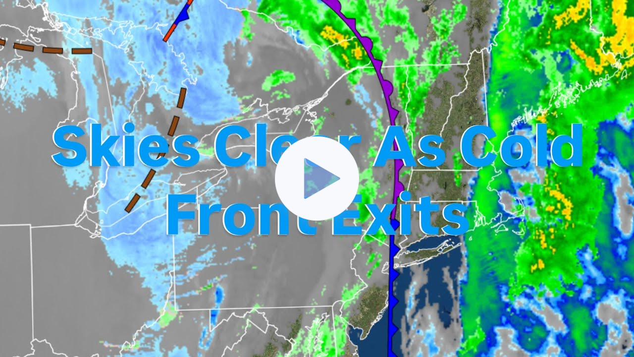 Skies Clear As Cold Front Exits