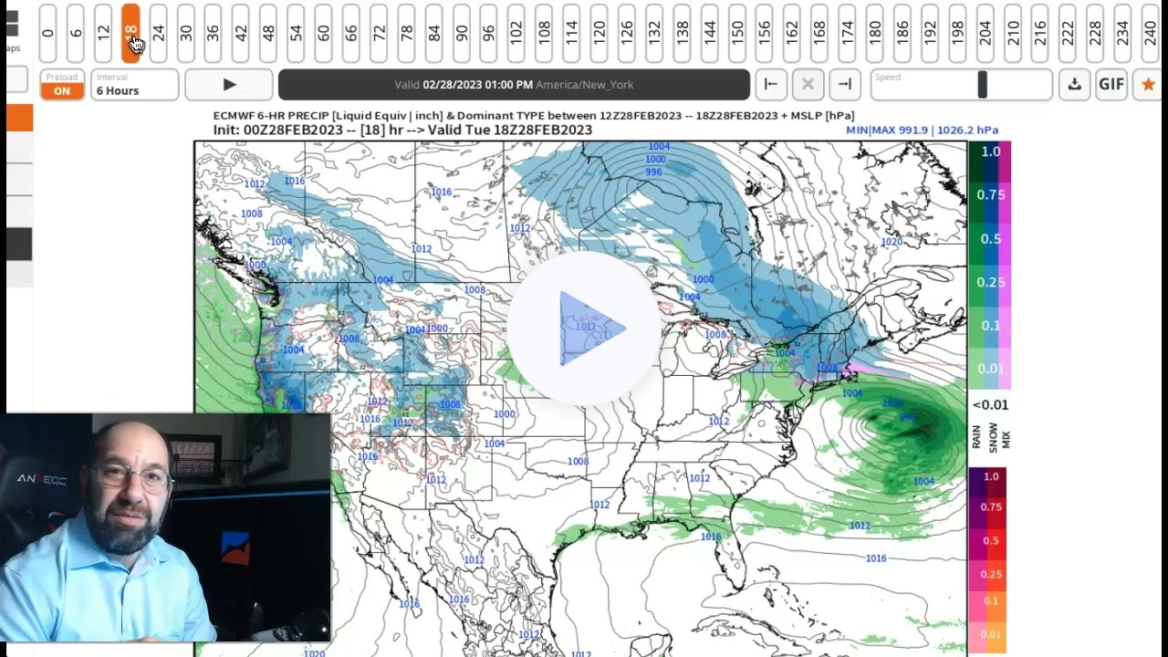 Exiting Storm Producing Rain And Snow Showers