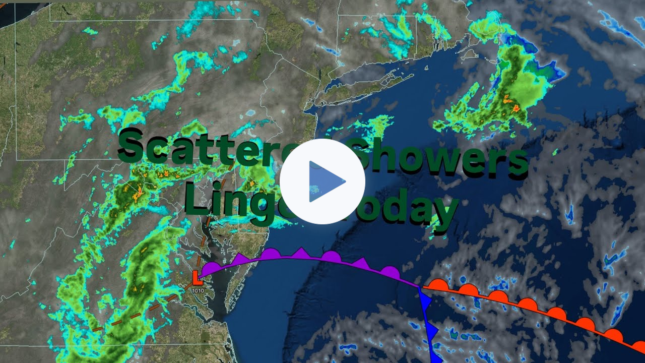 Scattered Showers Linger Today