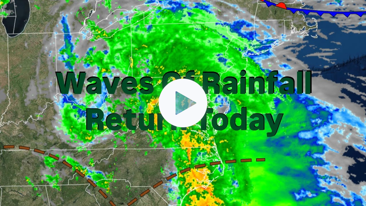 Waves Of Rainfall Return Today