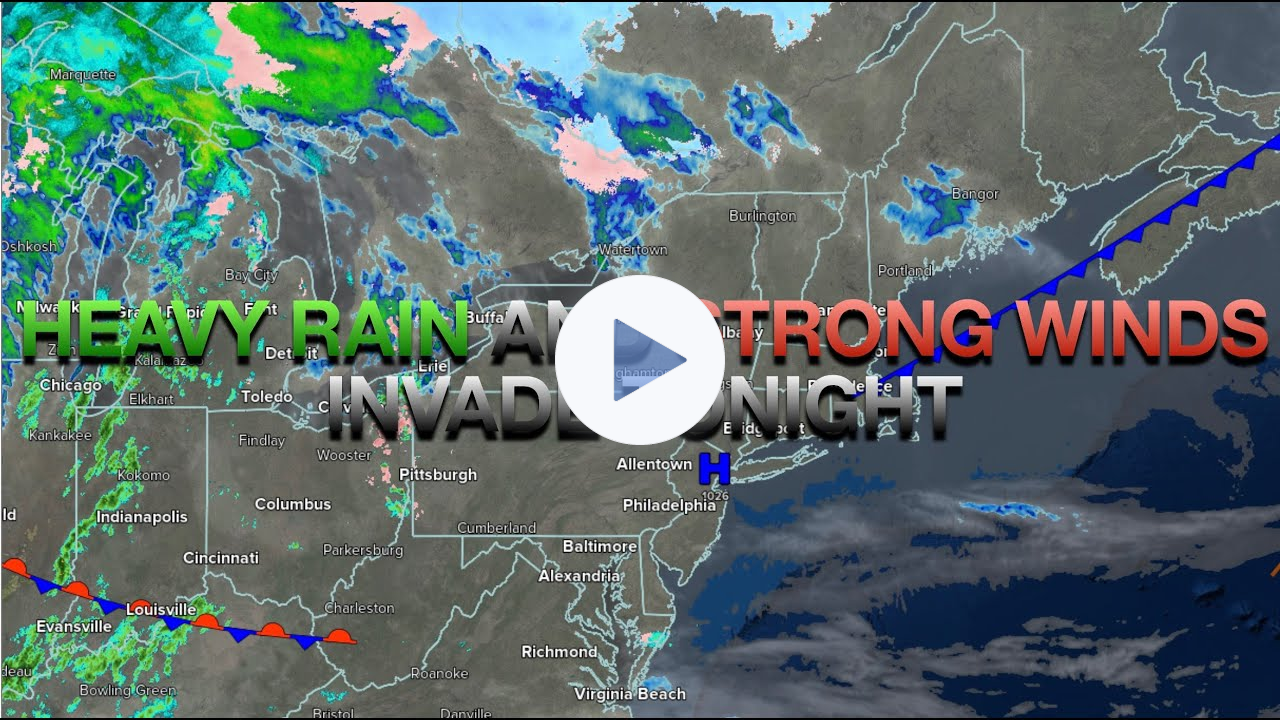 Heavy Rain And Strong Winds Invade Tonight